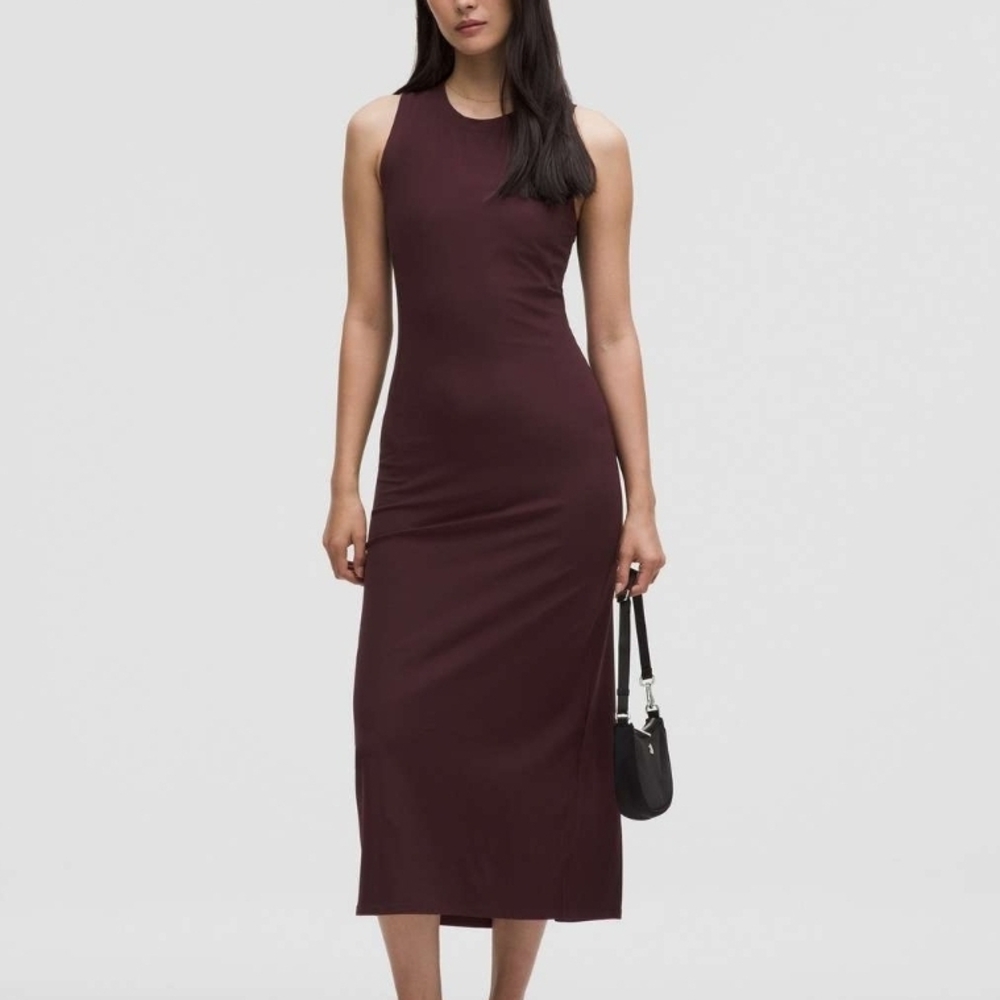 ISO DO NOT BUY All Aligned Dress Size 2 In Burgandy Or Green Ribbed Material